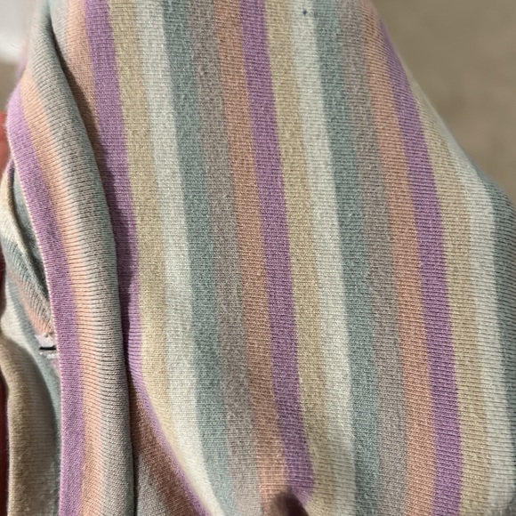 Sunshine on a cloudy day pastel stripe tshirt - Picture 3 of 3